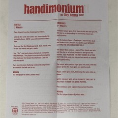 Handimonium Tiny Hands Game Mattel SNL Tasks Challengers Ages 13+ Complete