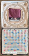 1989 Scrabble Deluxe Edition 100% COMPLETE Rotating Turntable Board Game MB 4034