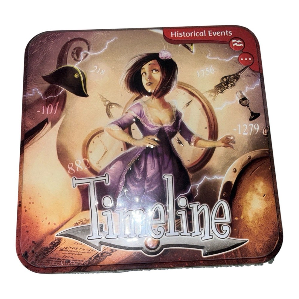 NEW Timeline Historical Events Card Game SEALED – Metal Tin
