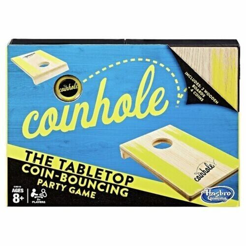 Coinhole Game The Tabletop Coin Bouncing Party Game by Hasbro Gaming
