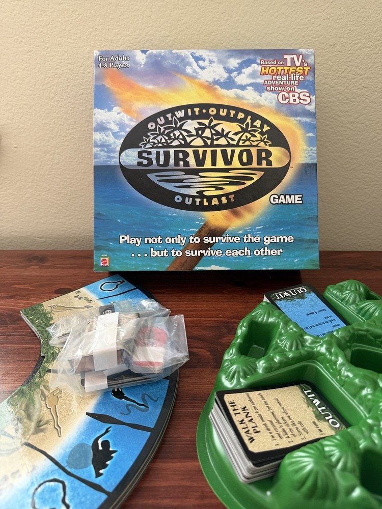 Survivor Outwit Outplay Outlast Board Game 1st Edition 2000 Mattel New