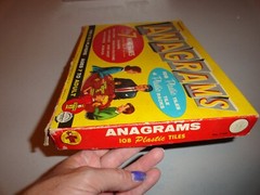 Vintage 1957 Transogram Anagrams Incomplete 82 tiles 2 racks