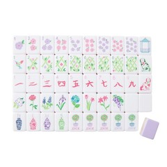 NEW! Vibrant Layered Mahjong Tiles – Full American Set 160Tiles – lavender