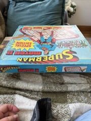 VTG SUPERMAN Match II Board Game – 1979 IDEAL Toys DC Comics Wonder Woman Batman