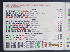 National Mah Jongg League Card 2018 Standard Size