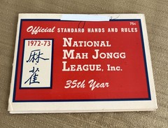 National Mah Jongg League 1972-73 Official Hands & Rules Cards – Set of 4 Cards
