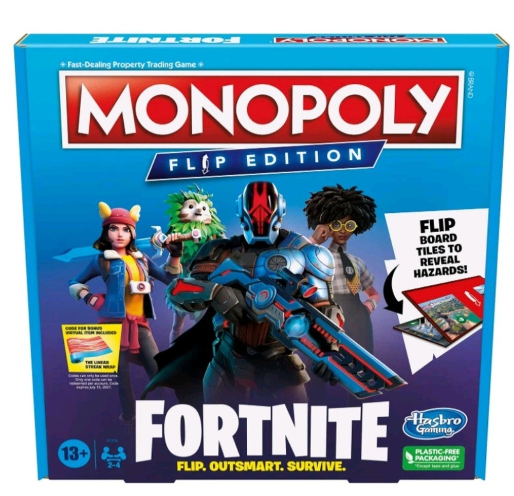 Hasbro Gaming Monopoly Flip Edition: Fortnite Board Game for Ages 13 Game Inspir