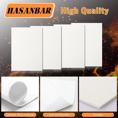4 Pcs High Temperature Gasket Paper, Ceramic Fiber Material White