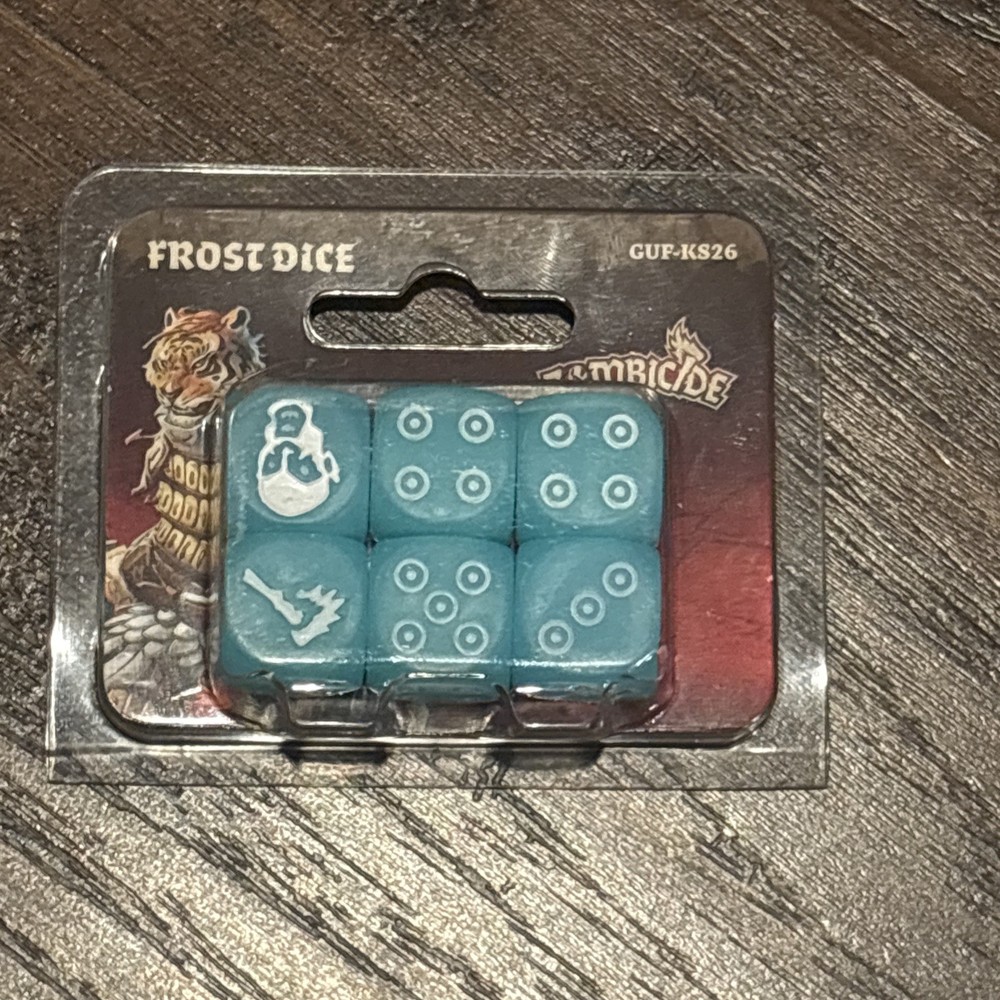 Zombicide White Death Kickstarter Frost Dice Set by CMON Free Shipping New