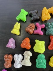 Gogo’s Crazy Bones Lot of 61 Neon Mixed Series Black White Glitter 57 10 37 18