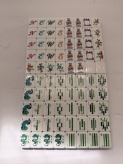 mahjong tiles vibrant layered American style 4 Layered 160 tiles Baby Blue New