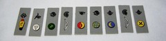 Battle Masters Board Game #4210 ~ 19 Replacement Unit Tokens Gray & Red