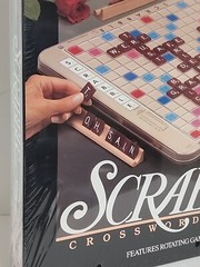 Scrabble Crossword Game Deluxe Edition Turntable 4034 1989 Milton Bradley Sealed