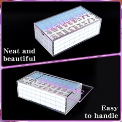 1pcs Empty Acrylic Mahjong Case Only for 1.2″×0.9″×0.5″ Mahjong Tiles-Transpa…