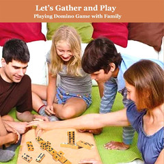 Dominos Set for Adults, Thick Domino, Double 6 Dominoes Set for Adults and Kids,