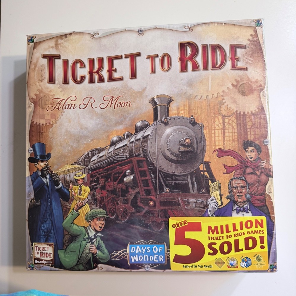 Ticket to Ride Board Game Days of Wonder Alan R Moon New Sealed 7201 Train Game