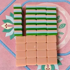 US Stock American Mahjong Tiles 160 Green Floral Acrylic Mahjong Set