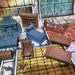 HEROQUEST Complete FURNITURE Set NEW!! Usable As DND Dungeon Terrain Lot