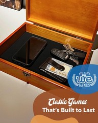 WE Games Old World Wooden Box with Brass Latch – Medium, Redwood