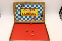 Vtg 1943 Chutes and Ladders Board Game Near Complete Milton Bradley # 4195 A USA