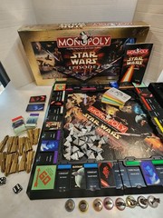 1999 Monopoly STAR WARS Episode 1 Collector Edition 3D Game Board Complete