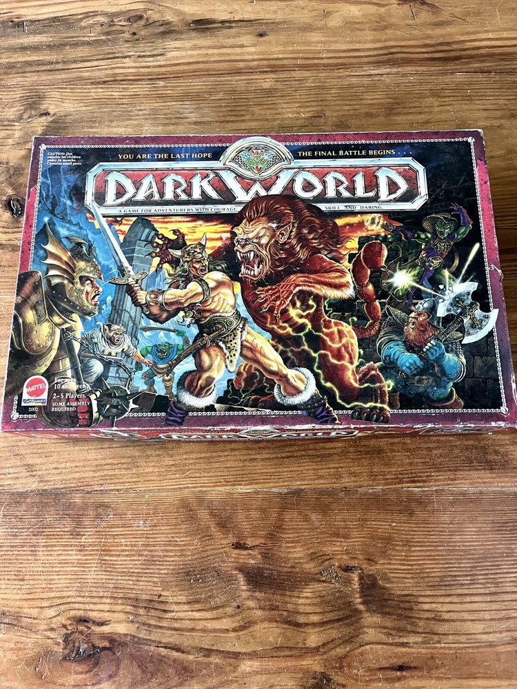 🔥 Vtg 2002 Mattel DARK WORLD Board Game FANTASY RPG Missing 1 Std Rapier