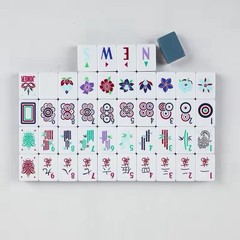 SLATE GRAY 4-Layer Acrylic Mahjong Tiles Full American Set 160 Tiles US SELLER!