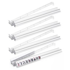 Mahjong Racks with Pushers, 4PCS Mahjong All-In-One Tile Rack and Pusher, Clear