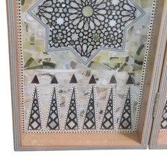 2 in 1 Backgammon Board Inlaid Mother of Pearl/Backgammon Egyptian Chess20.47 in