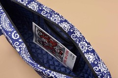 American Mahjong Set 166 Tiles Blue Paisley Bag 4 Pushers/Racks Western Mahjongg