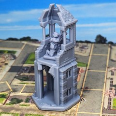 WW2 15mm European Sniper Tower & Town Building TTRPG Memoir 44 Axis Allies