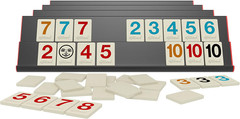 Rummikub Premium Edition by Pressman – Features Racks – Large Number Engraved Ti