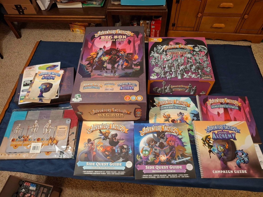 Adventure Tactics Big Box w/ Domianne’s Tower, Alchemy, playmats, minis, extras!