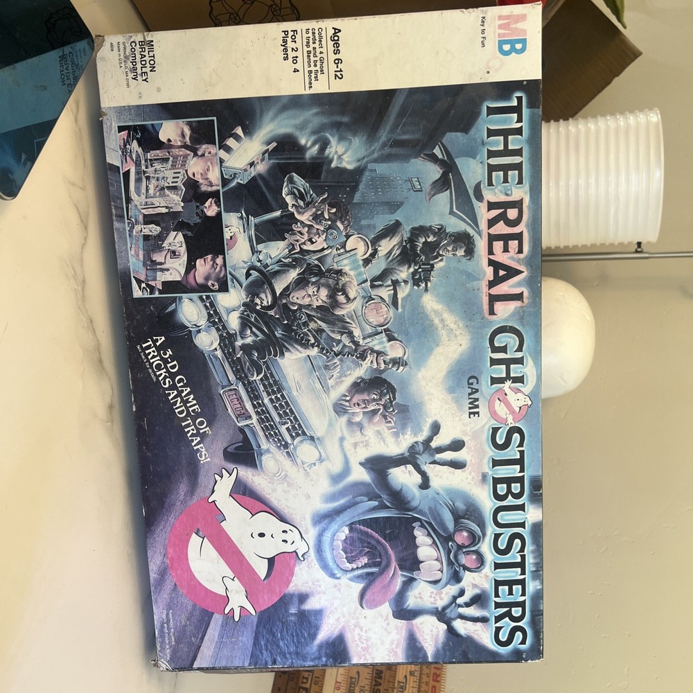 Vtg The Real Ghostbusters Game 1986 by Milton Bradley 3D Boardgame