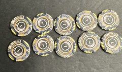 Netrunner LCG 2012 Core Set Replacement Lot of 40 One-Credit Advancement Tokens