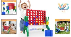Giant 4-in-A-Row Connect Game Set for Kids & Adults Outdoor Indoor Portable