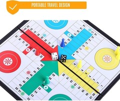Magnetic Ludo Traditional Board Brain Game 9.7 X 9.7 in Travel Size Family Time