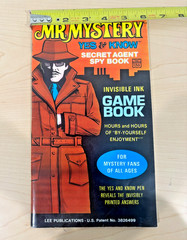 Vintage MR MYSTERY Yes & Know Secret Agent Invisible Ink Game Book Spy Kids