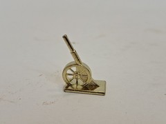 Monopoly Deluxe Anniversary 1985 Edition Gold Tone Cannon Replacement Part