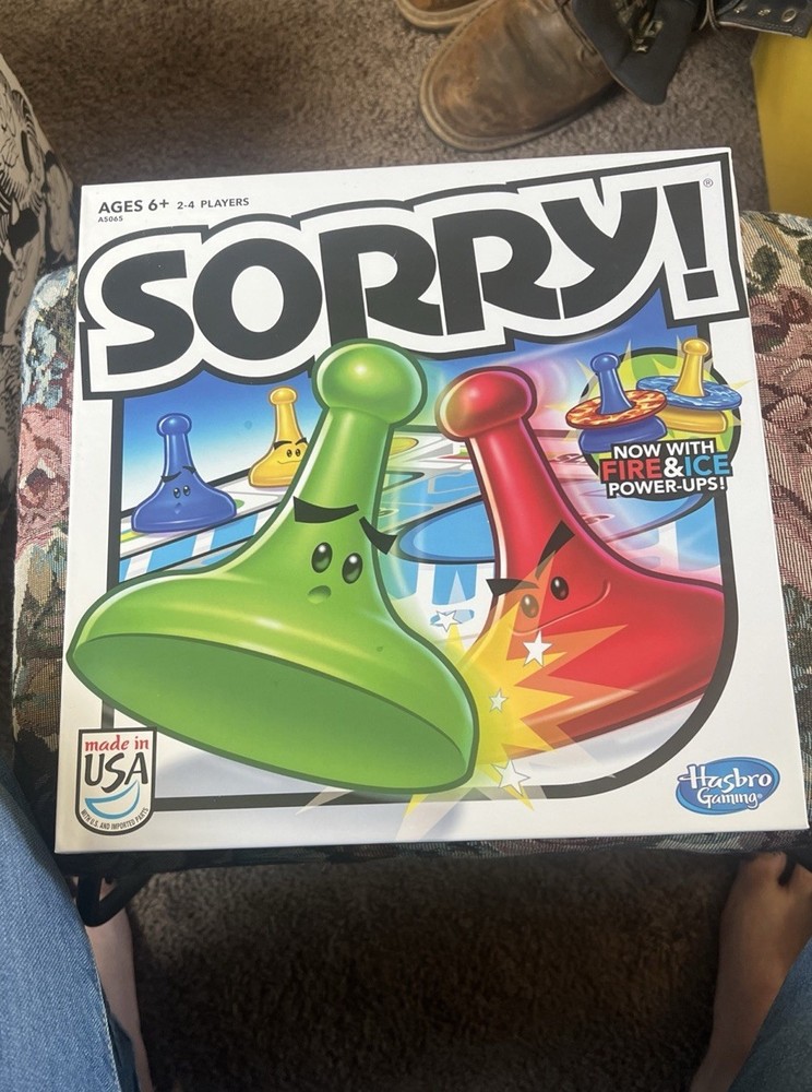 Hasbro Sorry! Family Board Game Complete Set with Fire Ice Edition A5065 (2013)