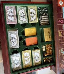 Franklin Mint MONOPOLY Gold Collector’s Edition Wood Board Game 1991 With Table