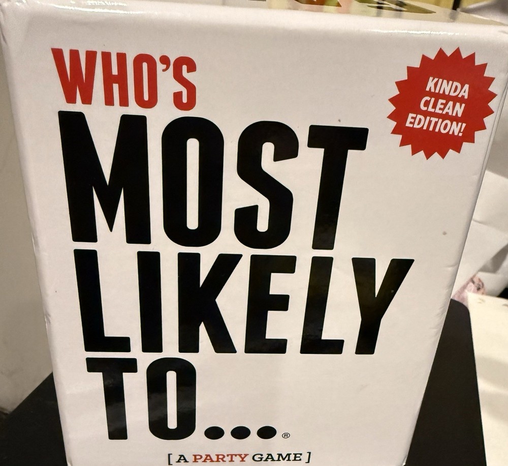 Who’s Most Likely to… Kinda Clean Family Edition [A Party Game] Open Box