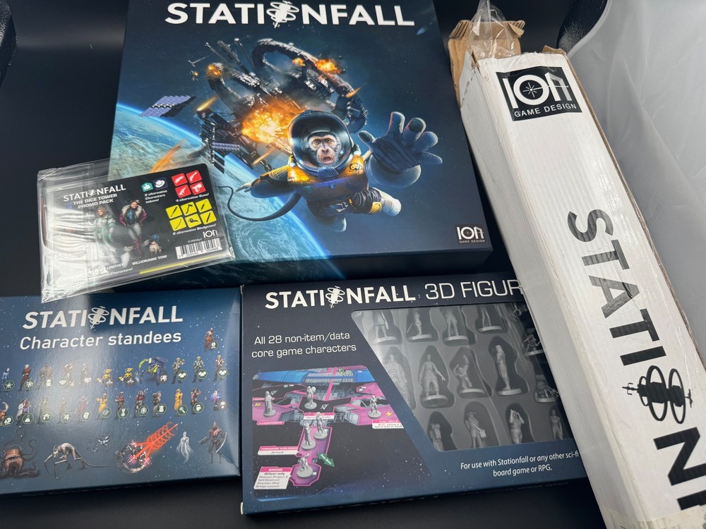 Ion Stationfall Board Game Collection with Standees Miniatures Mat BGG Promo