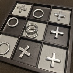 Large Tic Tac Toe Board Game Coffee Table Size 12inx12in Used Family Game