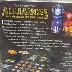 *Alliances – World Domination Trick Taking Game by Elad Goldsteen – New Sealed