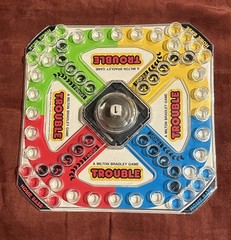 Vintage 1986 Trouble Board Game Pop-O-Matic Milton Bradley Complete & Works