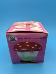 Dan Dee Tiddly Winks Plastic Red Mushroom Game Box Instructions 1970 Hong Kong