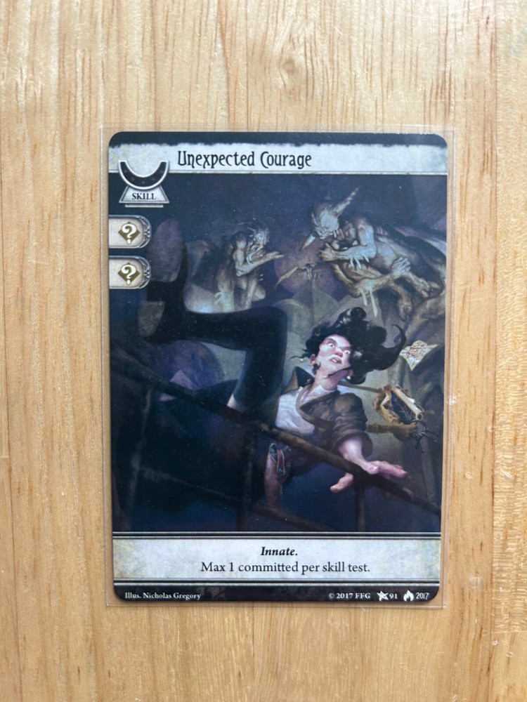 Unexpected Courage Arkham Horror Card Game Alt Art Promo Card LCG