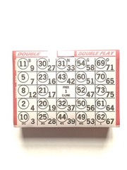 1 on Double Action Double Play Bingo Paper Cards-Pack of 500-Color Purple Border