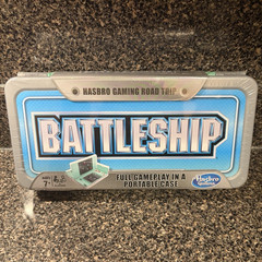 Hasbro Gaming Battleship Travel Game Portable Case Strategy Ages 7+ 2 Players